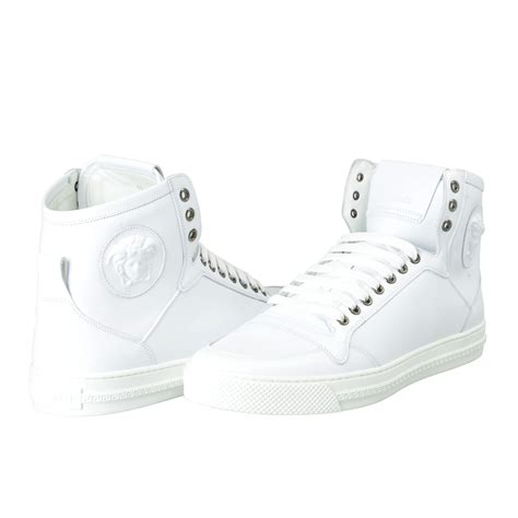 versace sneakers white men|high top Versace sneakers men.